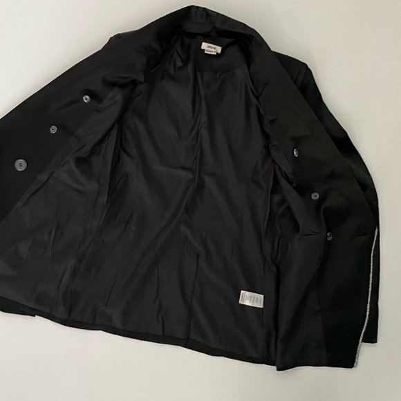 Jason Wu Rhinestone Embellished Trim Black Satin Tuxedo Blazer Jacket Holiday XS - Picture 10 of 13